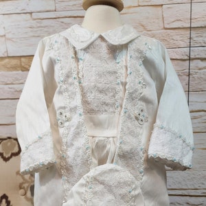 Baby Boy Christening Outfit Prince Model, White Blessing or Baptism, Boy Baptism Outfit, Four Pieces Traje Modelo Español Short Color Blanco