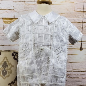 Baby Boy Christening Outfit, White Blessing or Baptism Outfit, Boy Baptism Outfit, Four Pieces Traje Modelo Español de 4 piezas Color Blanco