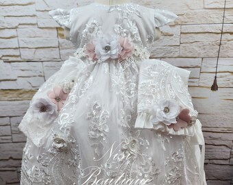 Spedizione gratuita Abito da battesimo, Abito da battesimo, Abito bianco per bambina, Abito per qualsiasi occasione speciale, Hermoso vestido Blanco Bautizo