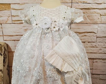 Abito da battesimo con spedizione gratuita, abito da battesimo, abito bianco per bambina, abito per qualsiasi occasione speciale, Hermoso vestido Blanco Bautizo