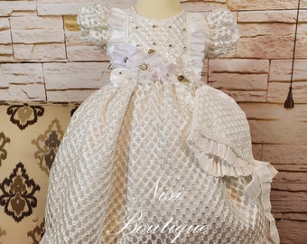 Abito da battesimo con spedizione gratuita, abito da battesimo, abito bianco per bambina, qualsiasi abito per occasioni speciali, Hermoso vestido Blanco Bautizo