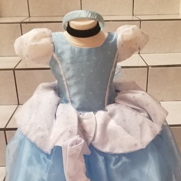 Frete grátis!! Lindo vestido de Cinderela ou fantasia de Cinderela, vestido de menina