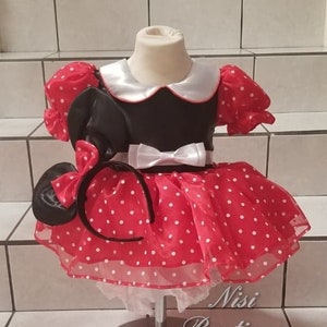 Free Shipping!! Girl Minnie Dress or Minnie Mouse Costume, Baby Girl Dress