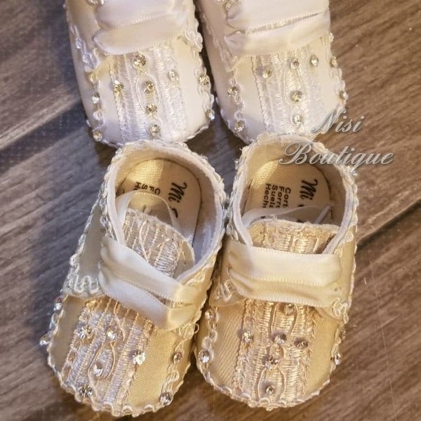 Beautiful Baptism Baby Boy Shoes,Ivory or White Christening Boy Shoes, Baby Boy Shoes,Ivory Baby Boy Shoes, White Baby Boy Shoes