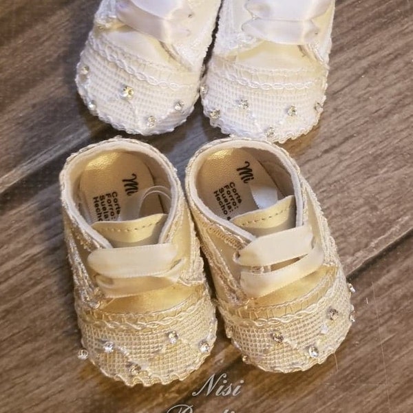 Beautiful Baptism Baby Boy Shoes,Ivory or White Christening Boy Shoes, Baby Boy Shoes,Ivory Baby Boy Shoes, White Baby Boy Shoes