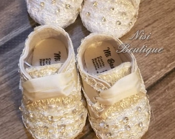 Wunderschöne Taufe Baby Jungen Schuhe, Elfenbein oder Weiße Jungen Schuhe, Babyschuhe für Jungen, Elfenbein oder Weiße Babyschuhe für Jungen