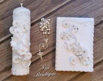 first communion candle set girl