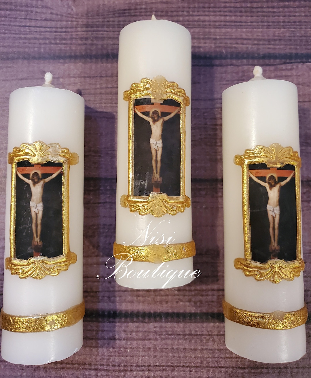 Free Shipping 6 Pieces Small Paschal Jesus Christ Candles, Celebration