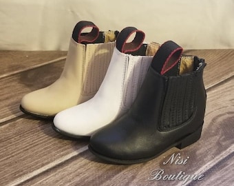 Charro  White,Beige or Black Boots, Finest Leather,Mariachi Boots,Baby Boys or Girls Boots,Botas Blancas,Beige o Negras De Charro para Niños