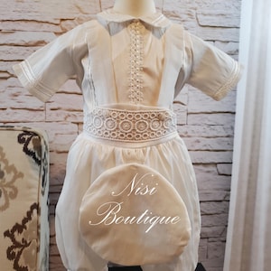 Baby Boy Christening Outfit 9 Pieces Set, White Blessing or Baptism ...