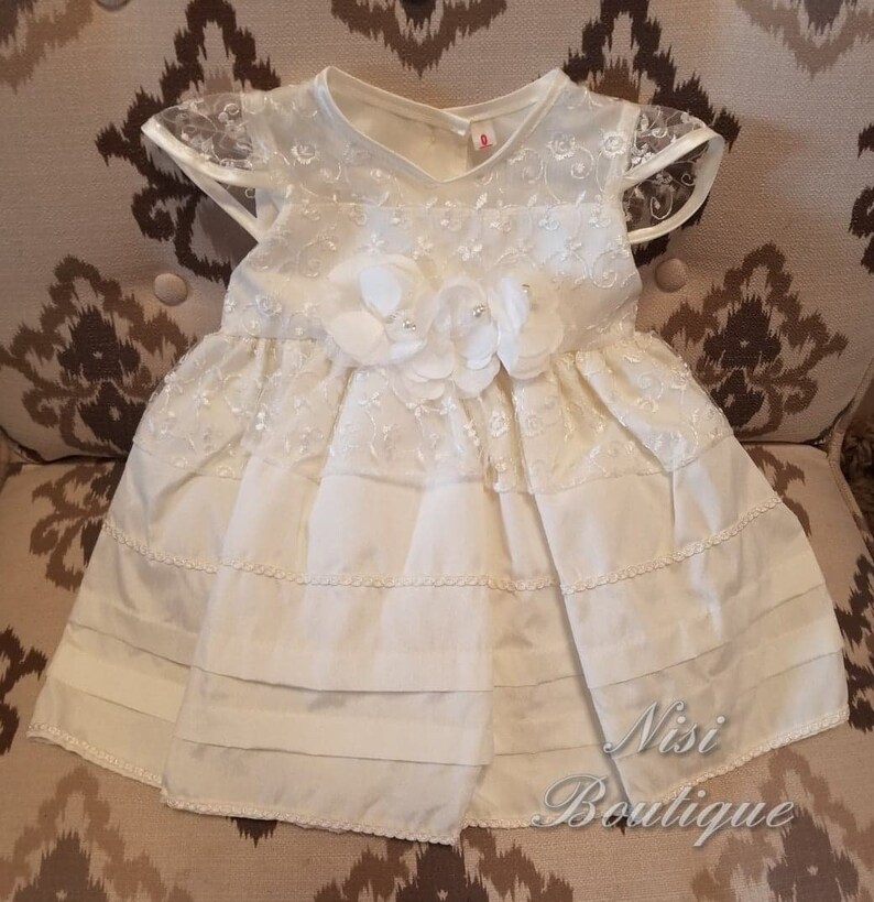 ivory christening dress