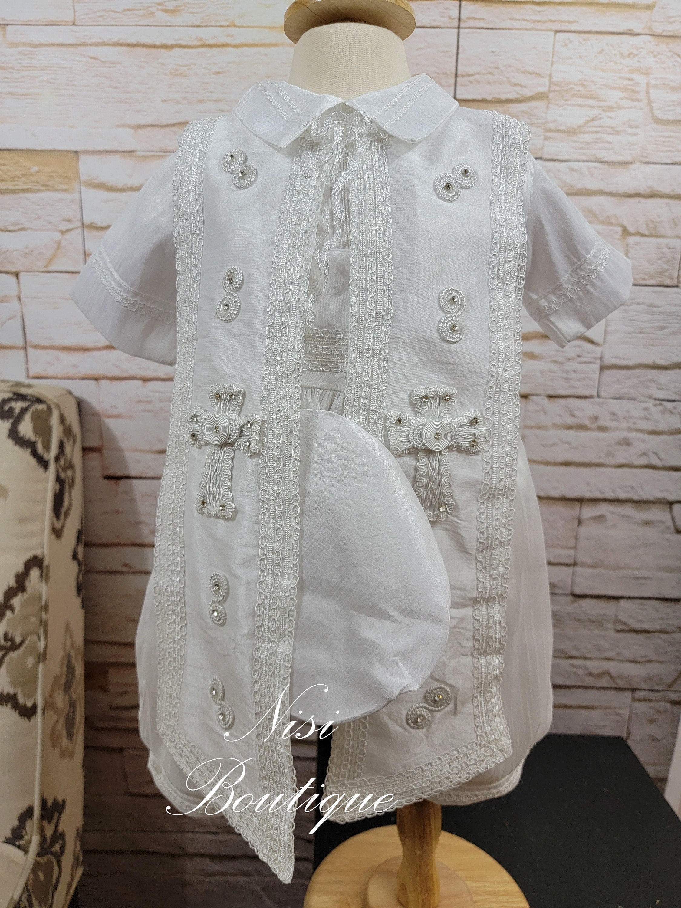 Christening Outfit White Blessing or Baptism Outfit -