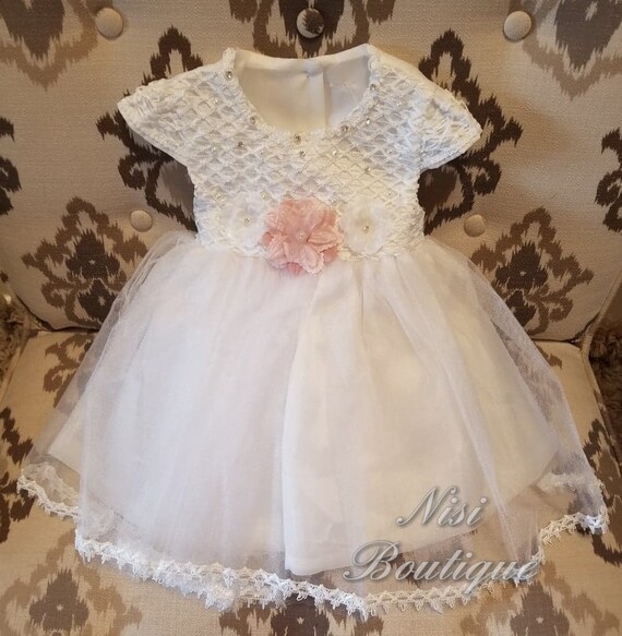 white baptism dress