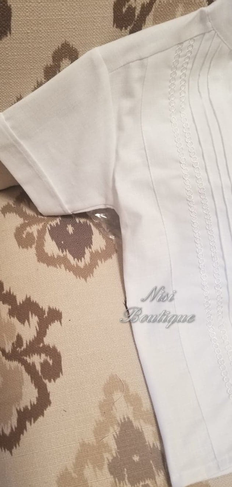 Any Elegant Occasion Outfit Baby Boy Pants White and Shirt Withe Outfit Boy Baby Blue Outfit Two Pieces.