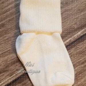 Christening, Baptism Boy Socks, White or Ivory, Nylon, Perfect for Special Occasion, Boy Baptism Outfit Ivory