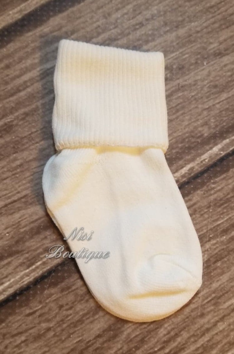 Christening, Baptism Boy Socks, White or Ivory, Nylon, Perfect for Special Occasion, Boy Baptism Outfit Ivory