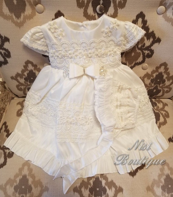 ivory christening dress