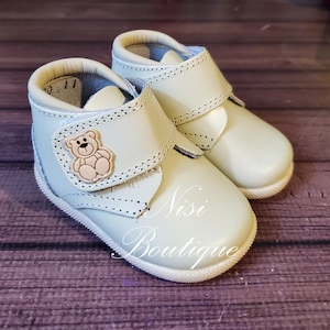 Bonitos Zapatos Bautizo o Cualquier Ocasion Bebe Niño, Zapatos Bautizo Niño Beige, Zapatos Bebe Niño, Zapatos Bebe Niño Marfil, Zapatos Color Beige