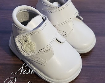 Beautiful Baptism or Any Occasion Baby Boy Shoes, White Christening Boy Shoes, Baby Boy Shoes, White Baby Boy Shoes, Zapatos Color Blanco