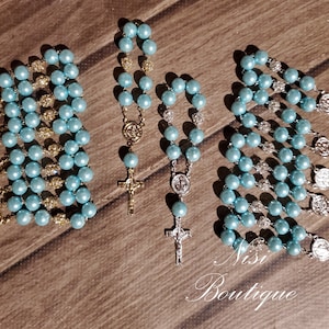12 pieces Mini Rosary Favors, Christening, First Communion, Confirmation, XV Years, Wedding, all occasions favors, Recuerdos de Misterios