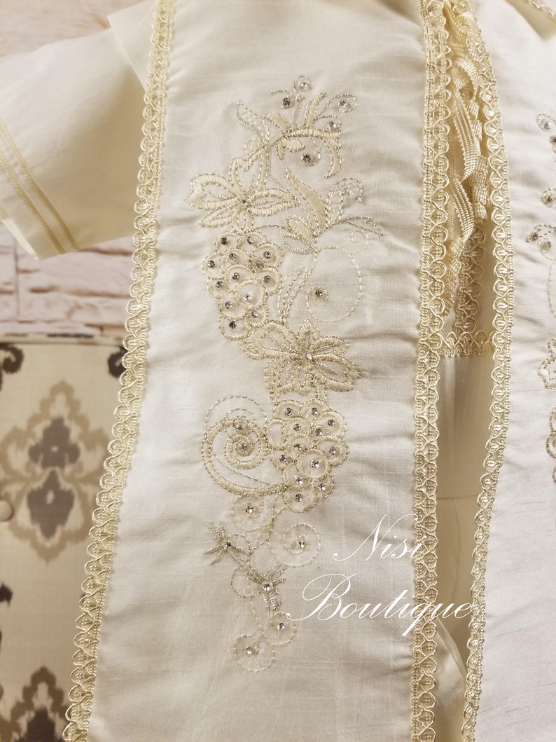 Ivory Christening Bishop w/ Bloomer main image 1