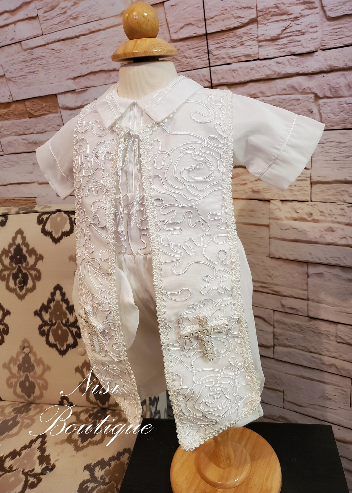 Diego/Corey - Baby Boys White Baptism & Christening Outfits