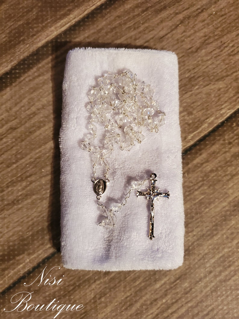 Beautiful Baptism Candle Set Christening 4 Pieces Set White Etsy