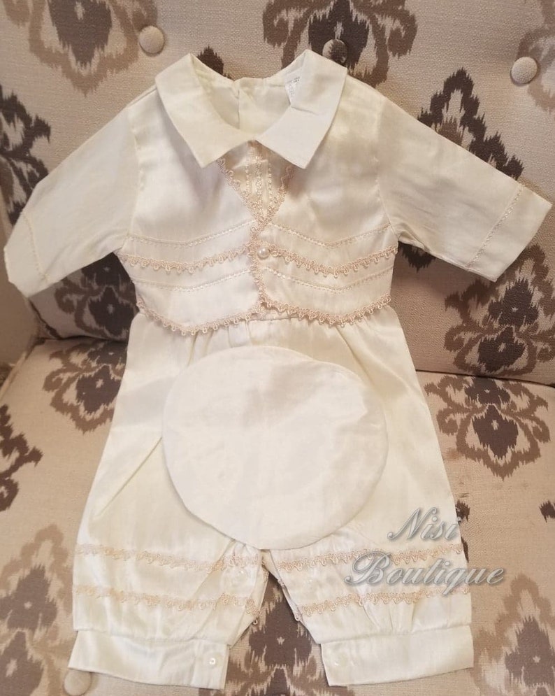 Baby Boy Christening Outfit Ivory Blessing or Baptism Outfit | Etsy