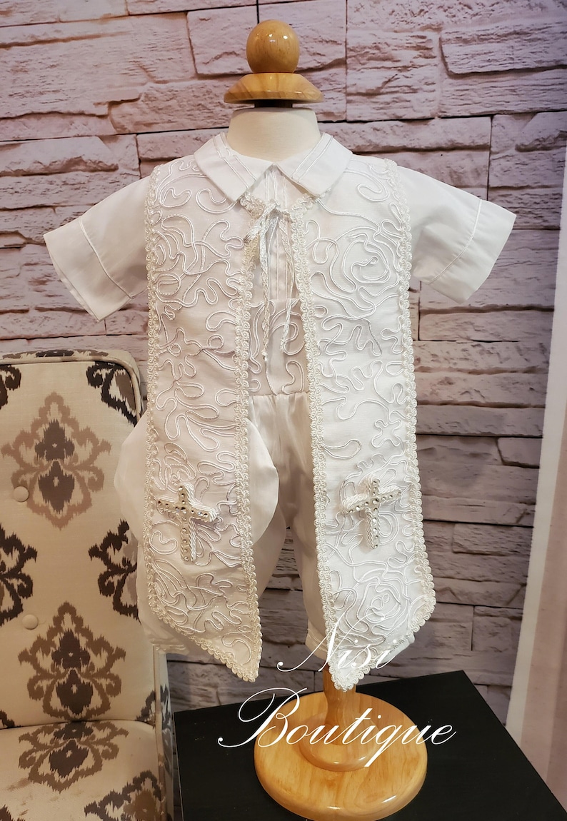 Baby Boy Christening Outfit White Blessing or Baptism Outfit Etsy