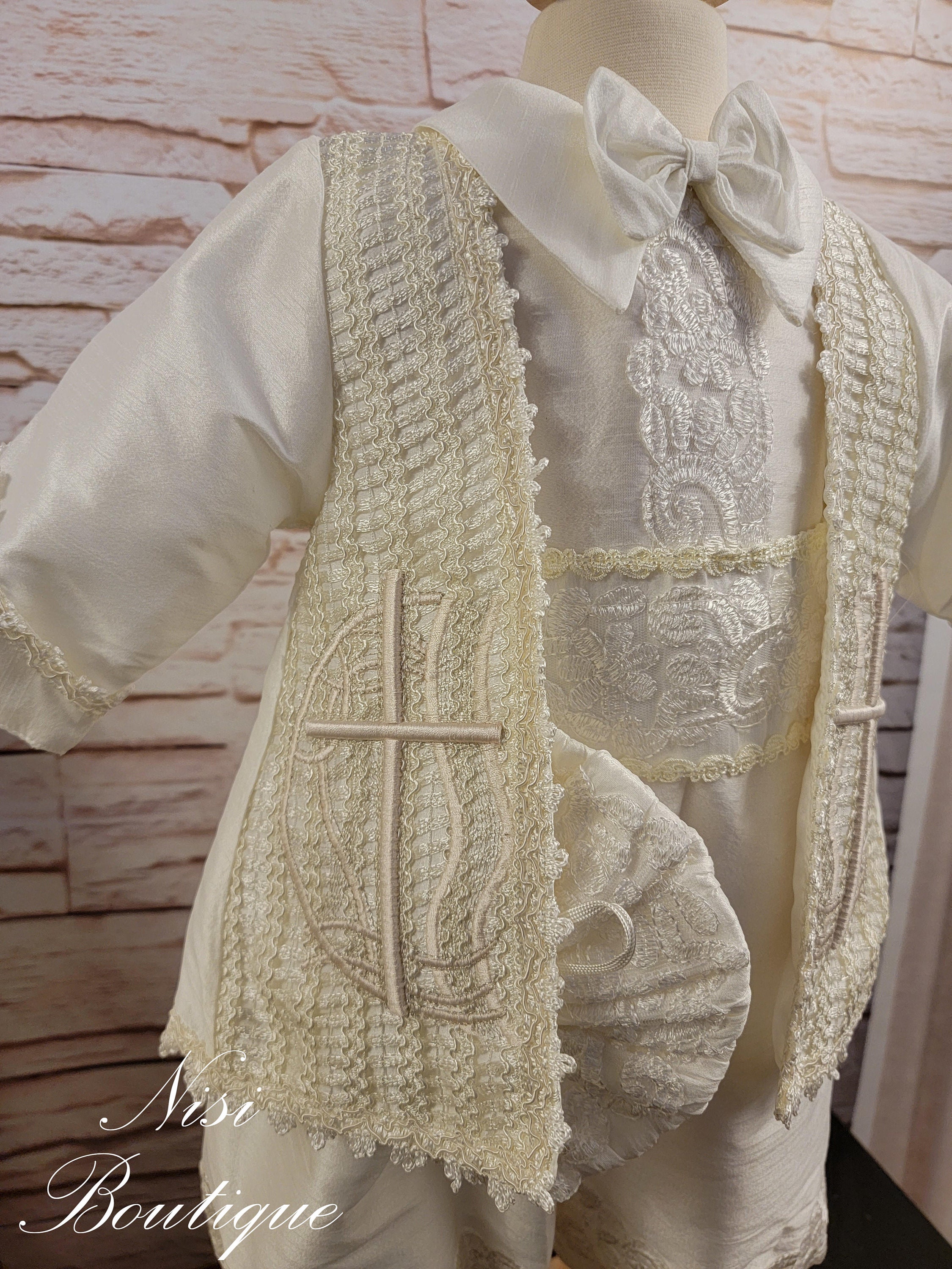 Buy Baby Boy Christening Outfit Ivory Color Blessing or Baptism Online in India -