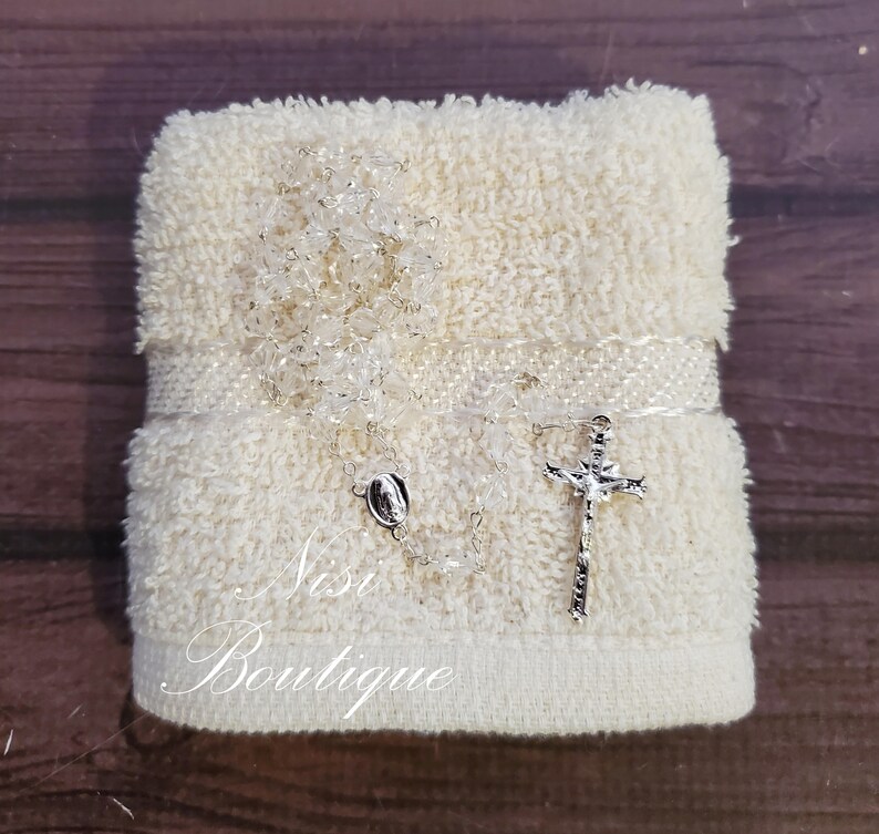 Beautiful Baptism Candle Set Christening 4 Pieces Set White Etsy