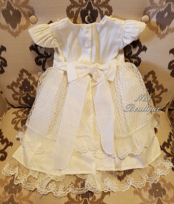 ivory baptism dress