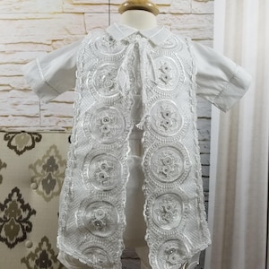 Baby Boy Christening Outfit, White Blessing or Baptism Outfit, Boy Baptism Outfit, Four Pieces Traje Modelo Español de 4 piezas Color Blanco