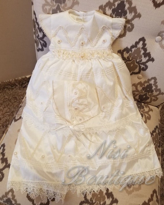 ivory christening dress