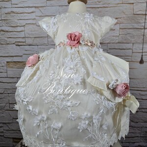 Free Shipping Baptism Dress, Christening Gown, Baby Girl Ivory Dress, Any Special Occasion Dress, Hermoso Vestido Ivory Bautizo