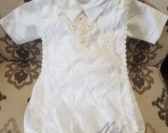 Baby Boy Christening Outfit, White Blessing or Baptism Outfit