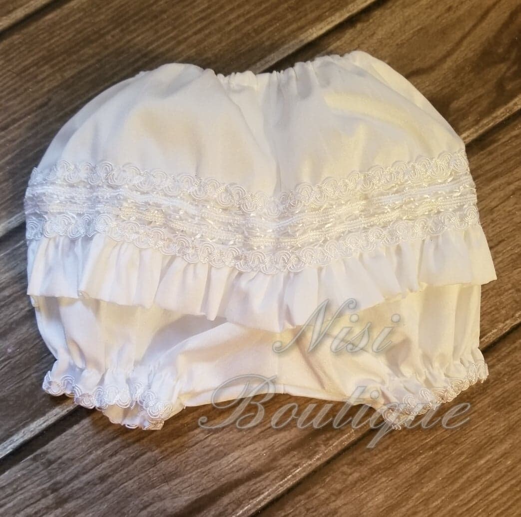 Baptism Diaper Cover Christening Bloomers Baby Panties Etsy