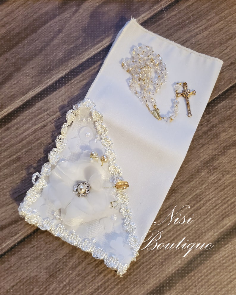 Beautiful Baptism Candle Set Christening 4 Pieces Set Ivory Etsy