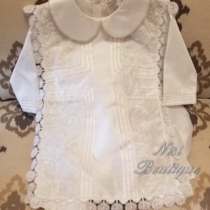 Baby Boy Christening Outfit, White Blessing or Baptism Outfit
