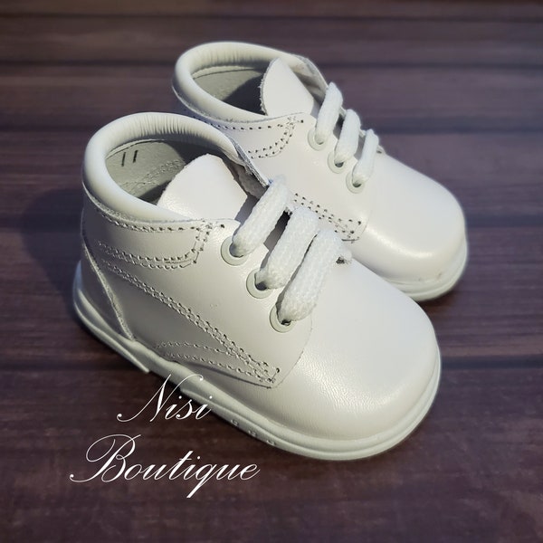 Beautiful Baptism or Any Occasion Baby Boy Shoes, White Christening Boy Shoes, Baby Boy Shoes, White Baby Boy Shoes, Zapatos Color Blanco