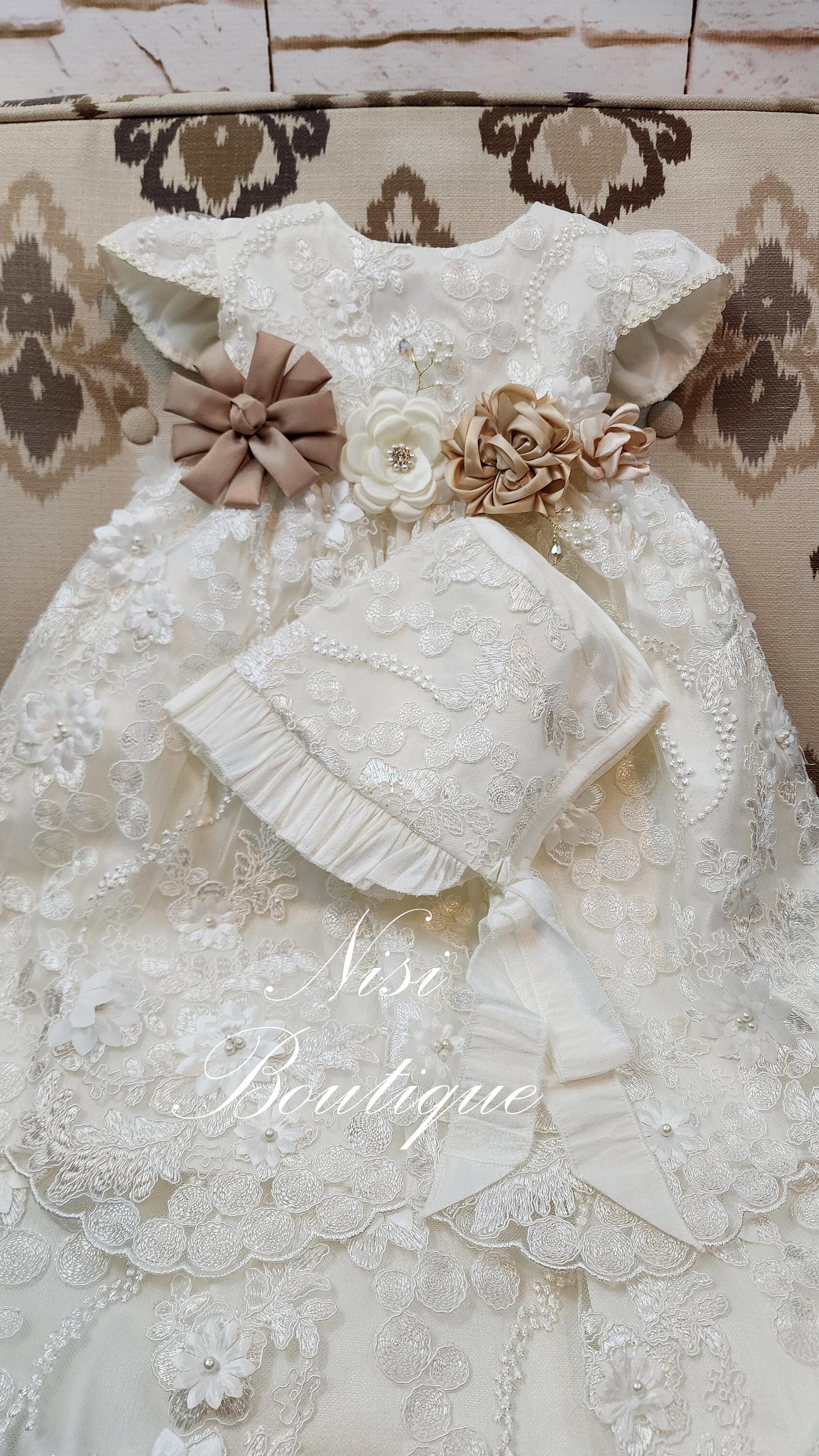 Boutique store christening dresses