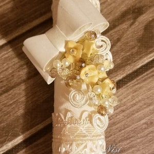 Ceremony Ivory Candle,Baptism,First Communion, Confirmation or any occasion, Flowers design, Beautiful candle, Ceremony candle.