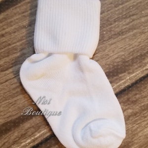 Christening, Baptism Boy Socks, White or Ivory, Nylon, Perfect for Special Occasion, Boy Baptism Outfit White