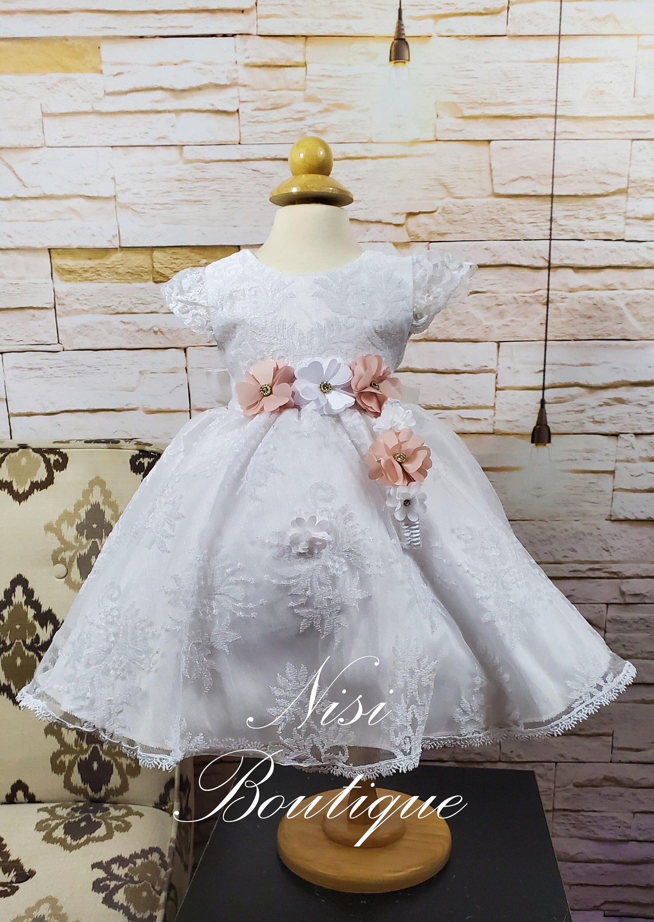 Christening Girls Gown Long Lace Baptism Gown Baby Girl Dress Christening  Dress White Baby Baptism Dress Ivory Baptism Dress Toddler - Etsy