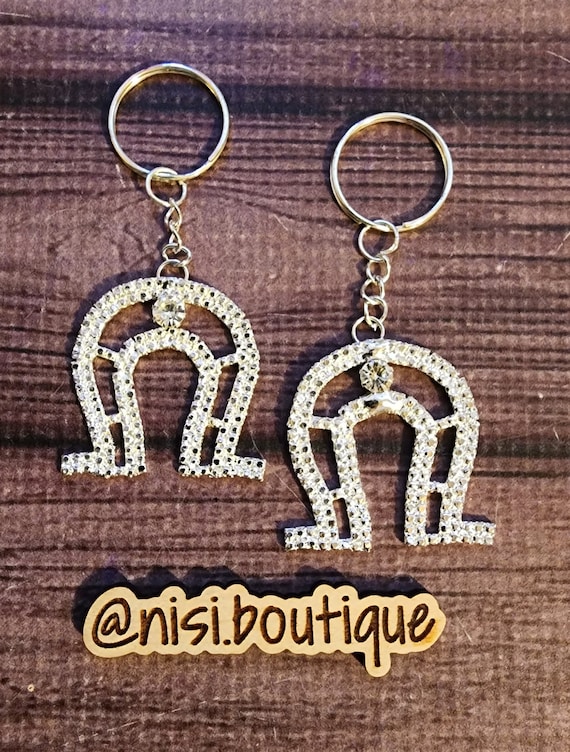 12 Pieces of Favors Beautiful Horseshoe Keychain of Silver Color