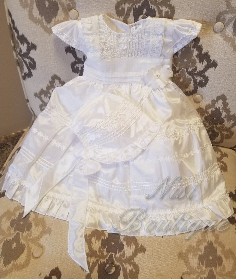 Special Ocassion Dress Baby Girl White Dress Christening Gown Baptism Dress