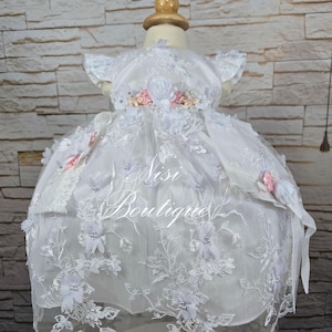Darmowa dostawa Sukienki do chrztu, Sukienki do chrztu, Biała sukienka dla dziewczynki, Sukienki na specjalne okazje, Hermoso vestido Blanco