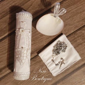 Baby Boy Christening Outfit 9 Pieces Set, White Blessing or Baptism ...