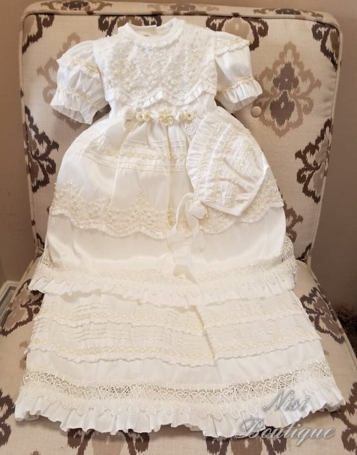 3 pièces belle robe de baptême robe de baptême bébé fille Etsy