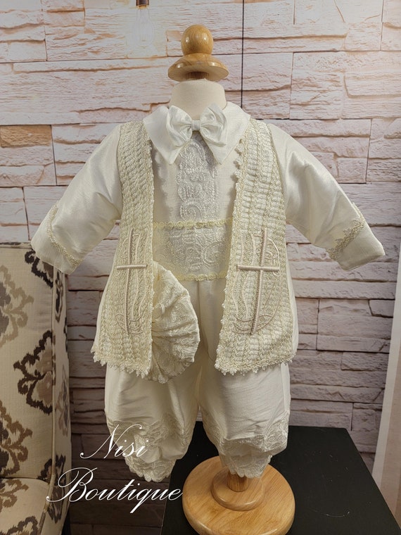 Baby Boy Christening Outfit Ivory Color Blessing or Baptism Outfit Boy Baptism Outfit 6 Pieces Traje Modelo Espanol Color Ivory Etsy Canada